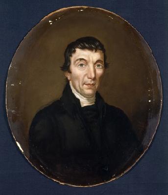 William Roos Portrait in oils of Welsh preacher John Elias oil painting image